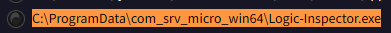 Corroborating VT behavior: the C2 task writes Logic-Inspector.exe into C:\ProgramData\com_srv_micro_win64\.